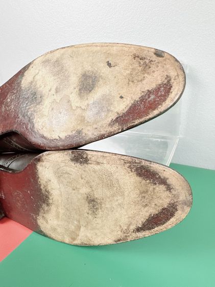 รองเท้าหนังแท้ Bally Sz.11us45eu29cm Made in Switzerland สีน้ำตาล พื้นเย็บ สภาพสวย ไม่ขาดซ่อม ใส่ทำงานออกงานดี รูปที่ 6