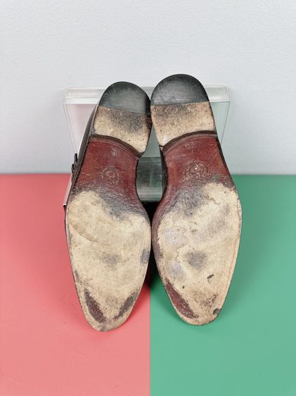รองเท้าหนังแท้ Bally Sz.11us45eu29cm Made in Switzerland สีน้ำตาล พื้นเย็บ สภาพสวย ไม่ขาดซ่อม ใส่ทำงานออกงานดี รูปที่ 3