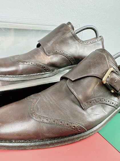 รองเท้าหนังแท้ Bally Sz.11us45eu29cm Made in Switzerland สีน้ำตาล พื้นเย็บ สภาพสวย ไม่ขาดซ่อม ใส่ทำงานออกงานดี รูปที่ 11