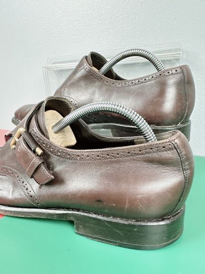 รองเท้าหนังแท้ Bally Sz.11us45eu29cm Made in Switzerland สีน้ำตาล พื้นเย็บ สภาพสวย ไม่ขาดซ่อม ใส่ทำงานออกงานดี รูปที่ 10