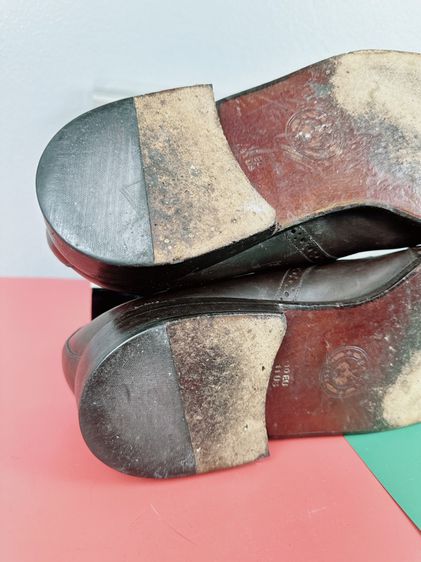 รองเท้าหนังแท้ Bally Sz.11us45eu29cm Made in Switzerland สีน้ำตาล พื้นเย็บ สภาพสวย ไม่ขาดซ่อม ใส่ทำงานออกงานดี รูปที่ 5