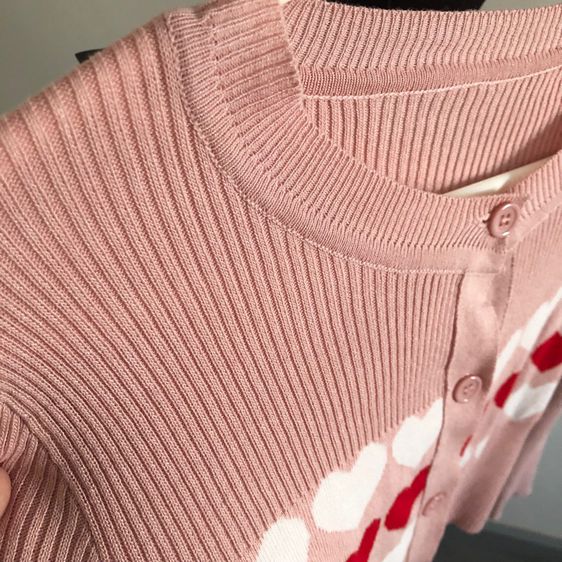 เสื้อ cardigan ผ้านิตสีชมพู แบรนด์ Basicsbysita รูปที่ 2