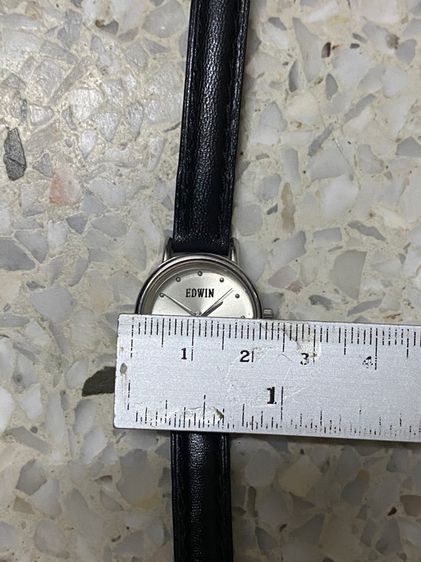 นาฬิกายี่ห้อ EDWIN  ของแท้มือสอง เรือนเล็ก 23 มิล สายหนังแท้เปลี่ยนใหม่  700฿ รูปที่ 9