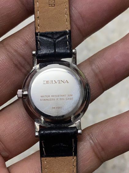 นาฬิกายี่ห้อ DELVINA  ควอทซ์ ของแท้มือสองสแตนเลสเรือนเล็ก 28 มิล  700฿ รูปที่ 2