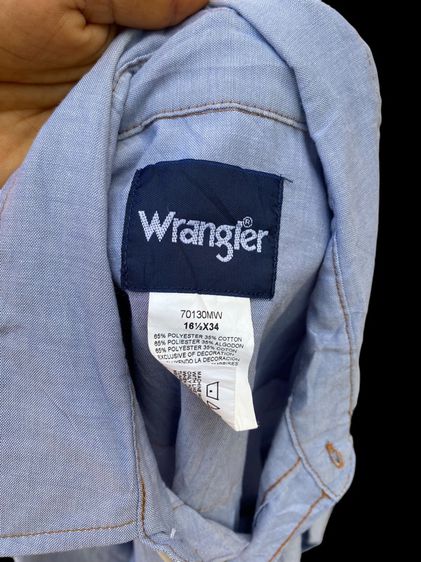 Wrangler เสื้อเชิ้ตกระดุมมุก  ผ้ายีนส์บาง รูปที่ 2