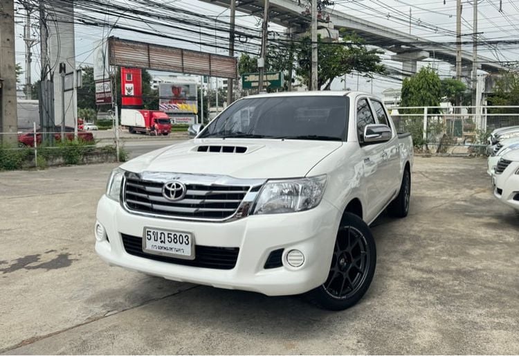 Toyota Hilux Vigo Champ 2015 Double Cab 2.5 J Pickup ดีเซล ไม่ติดแก๊ส เกียร์ธรรมดา ขาว
