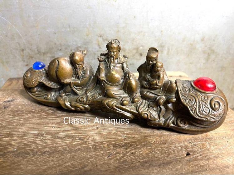 เทพเจ้าฮกลกซิ่ว ทองเหลืองสะสมB1 รูปที่ 4