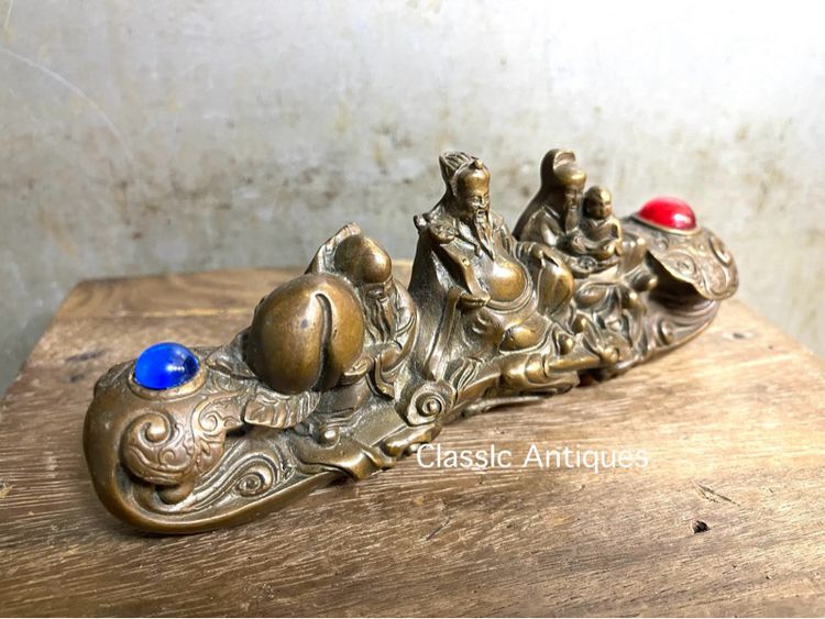 เทพเจ้าฮกลกซิ่ว ทองเหลืองสะสมB1 รูปที่ 3