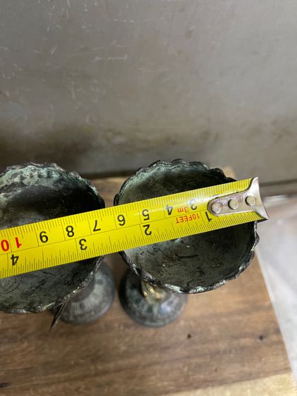 เชิงเทียน มังกร นกฟีนิกซ์ ทองเหลืองสะสมA1 รูปที่ 10