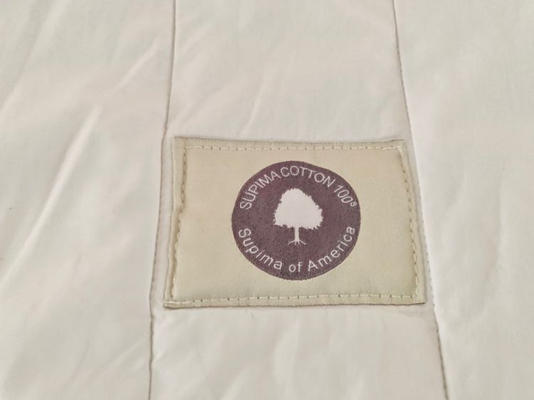 ผ้าปูรองนอน (แบบหนา) ขนาด 5ฟุต สีขาวเย็บลายลอนทั้งผืน ยี่ห้อ SUPIMA 100 (สภาพใหม่) (สินค้าหายาก) มือสองสภาพดี สินค้าญี่ปุ่น-เกาหลีแท้ รูปที่ 3
