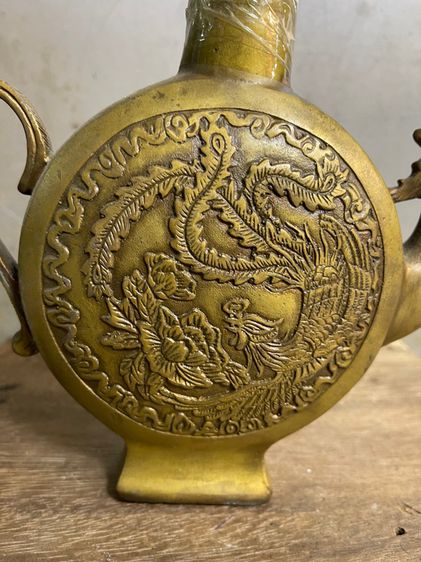 กาน้ำชา มังกร นกฟีนิกซ์ทองเหลือง รูปที่ 10