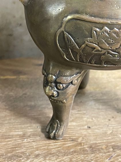 กระถาง กำยาน ทองเหลืองสะสม A58 รูปที่ 8