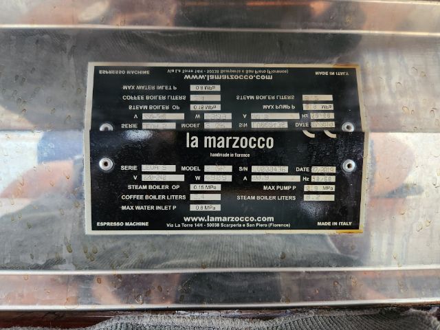 เครื่องชงกาแฟ La marzocco Leva S 2G ปี 2019 รูปที่ 5