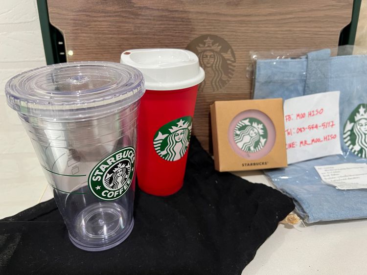 ถุงผ้า แก้ว Starbucks และกล่องของแท้และใหม่ ขายยกชุดทั้งหมด รูปที่ 2