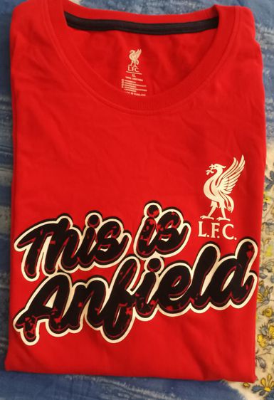 เสื้อทีเชิ้ต XL แดง แขนสั้น เสื้อ L.F.C Liverpool This is Anflied
