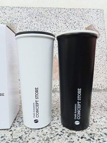แก้วอเมซอน รุ่น concept store สีขาวฝาดำ รูปที่ 3