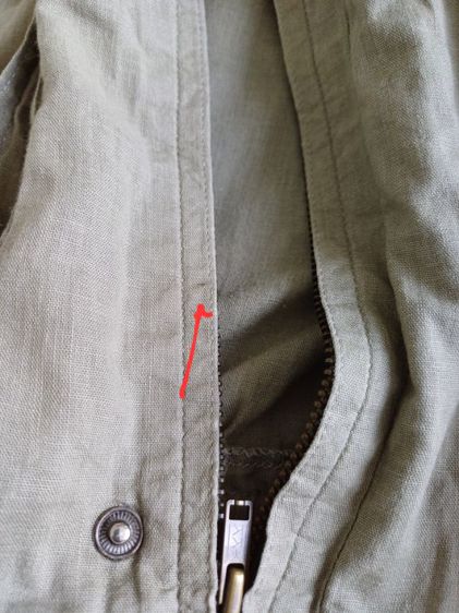 Crocodile Linen Cotton Zipper Jacket Size M ออกแบบโดย Hamada 
สีมะกอกน้ำ อ่อนๆ เอิร์ธโทน  รูปที่ 18