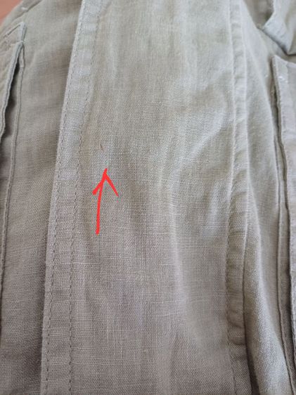 Crocodile Linen Cotton Zipper Jacket Size M ออกแบบโดย Hamada 
สีมะกอกน้ำ อ่อนๆ เอิร์ธโทน  รูปที่ 17