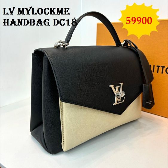 Louis Vuitton หนังแท้ หญิง ดำ กระเป๋าถือ LV Mylockme handbag Dc18