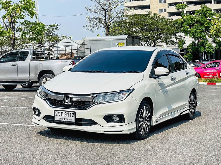 Honda City 2017 1.5 V Plus i-VTEC Sedan เบนซิน ไม่ติดแก๊ส เกียร์อัตโนมัติ ขาว