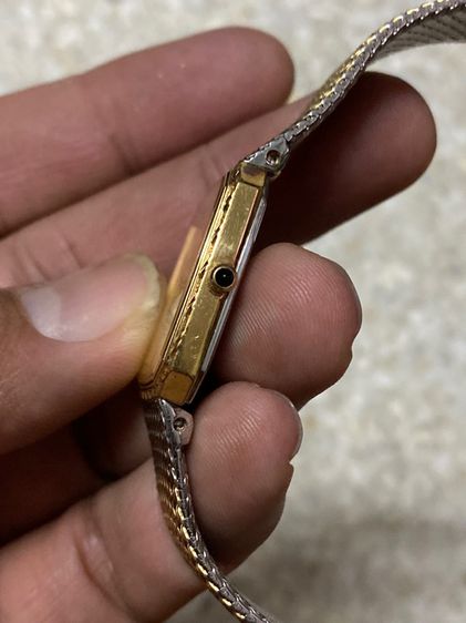 นาฬิกายี่ห้อ CHANDOR  by Orient  ควอทซ์ แท้มือสอง วินเทจทองสวย  มีรอยดำที่สายทั้งสองข้าง สายยาว 17 เซนติเมตร  950฿ รูปที่ 7