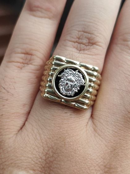 แหวนทองเคนอก14k หน้าVERSACE ลายสวย 