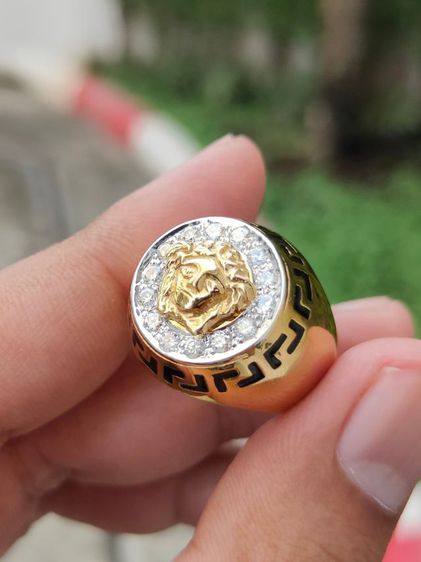 แหวนทองเคนอก VERSACE Medusa Diamond 9k 375  รูปที่ 2