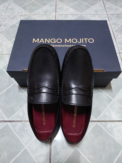 ขายรองเท้าหนังสีดำ Mango Mojito หนังแท้สวยมาก ใส่ทำงานใส่เที่ยว รูปที่ 1