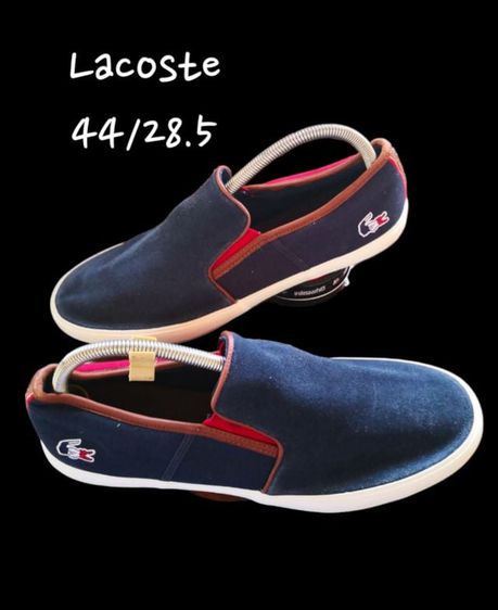 รองเท้าแบบสวมและโลฟเฟอร์ หนังแท้ UK 10 | EU 44 2/3 | US 10.5 น้ำเงิน Lacoste suded slip on size us10.5 eu44.5