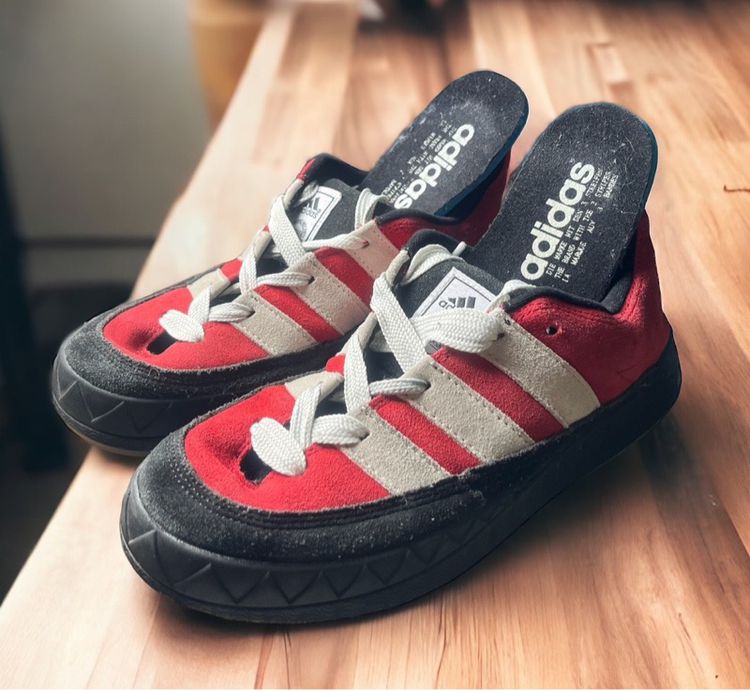 🇺🇸 Adidas Adimatic Shoes  Sneakers Power Red Skate Rare🔥  รูปที่ 9