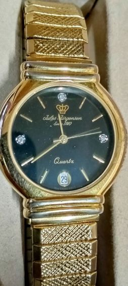 นาฬิกาข้อมือ เรือนทองหน้าปัดดำตามรูป SWISS MADE  รูปที่ 4