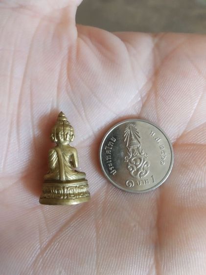 พระเนื้อทองเหลืองพิมพ์เล็ก(พระรูปหล่อพระมหาเศรษฐีนวโกฏิ(ไม่รู้อายุ)(ไม่ทราบพระเกจิที่สร้าง))พระบ้านพระเครื่องรางของมงคล รูปที่ 5