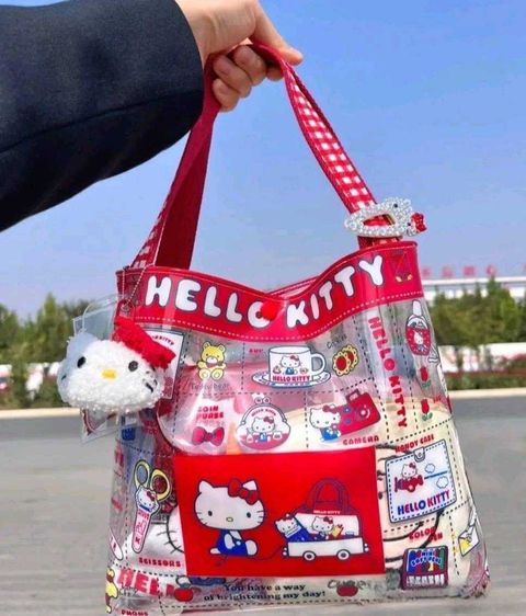 กระเป๋าหิ้ว Hello Kitty น้องน่ารักสุดๆ วัสดุ PVC หนา ทนทาน ใช้งานได้นาน รูปที่ 5