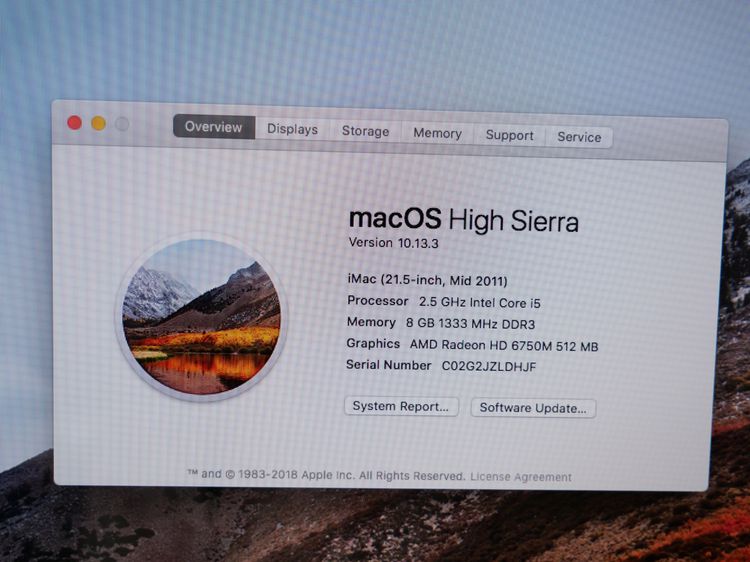 iMac (21.5-inch, Mid 2011) core i5 รูปที่ 2