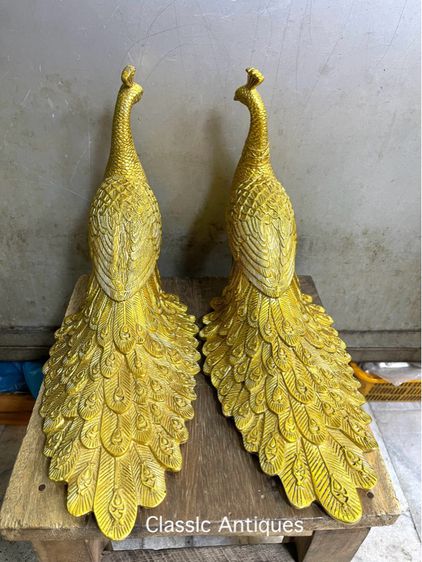 นกยูง ทองเหลือง กะไหล่ทองA1 รูปที่ 5