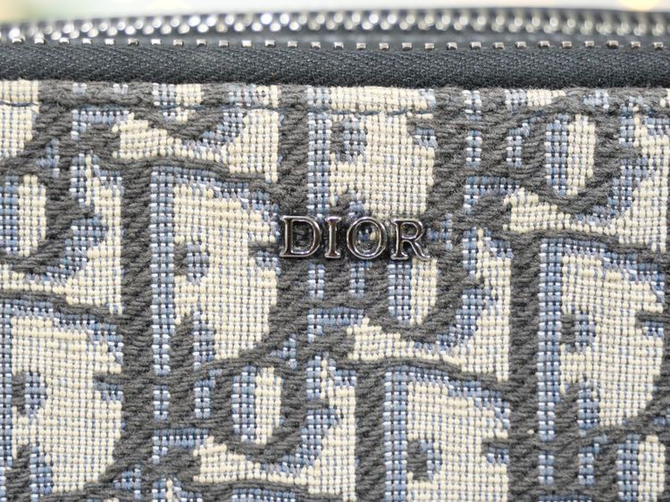 Dior Oblique jacquard Pouch with Strap รูปที่ 2