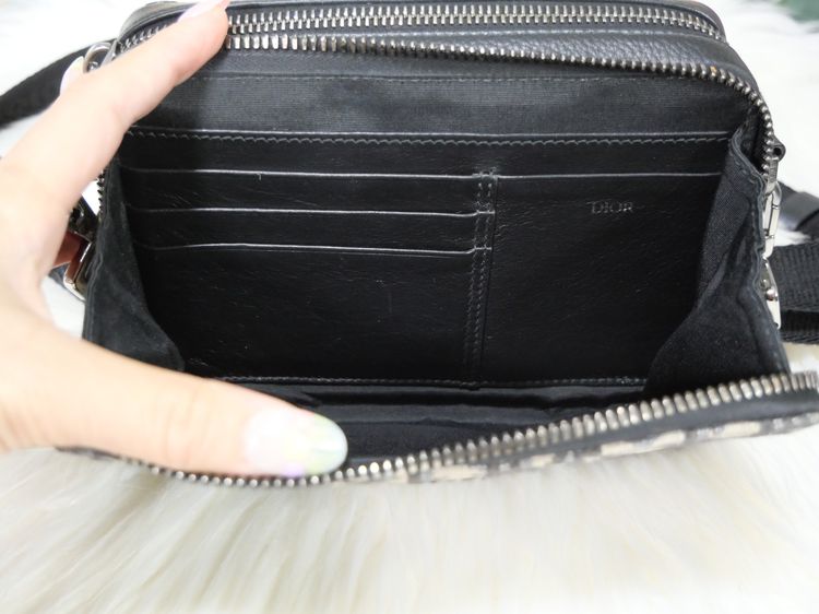 Dior Oblique jacquard Pouch with Strap รูปที่ 13