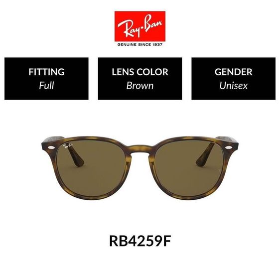 ส่งต่อ Ray-Ban Sunglasses ของแท้ 💯 RB4259F - Light Havana Size 53 Brown - ส่งฟรี รูปที่ 4
