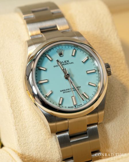 Rolex Oyster Perpetual 277200 Turquoise Dial Oyster Steel 2022 31mm. รูปที่ 4