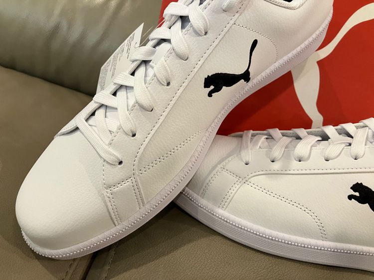 ของใหม่ รองเท้าผ้าใบ Puma รุ่น Smash Cat L White-Black ของแท้ Size UK10.5 US11.5 EUR45 29.5CM. รูปที่ 6