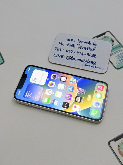 ขาย  เทิร์น iPhone 13 Mini 128 Gb Starlight ศูนย์ไทย สภาพสวย อุปกรณ์ครบยกกล่อง ขาดสายชาร์จ สุขภาพแบต 75 เพียง 11,590 บาท ครับ  รูปที่ 3
