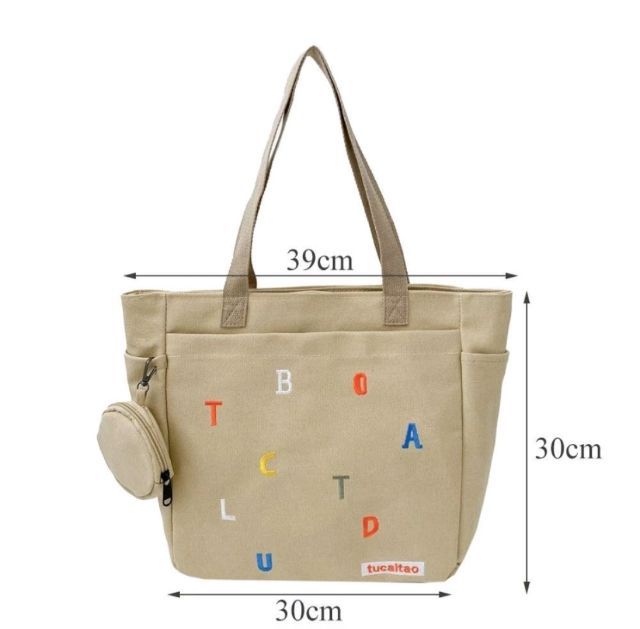 กระเป๋าสะบายไหล่ ผ้าแคนวาส รูปที่ 3