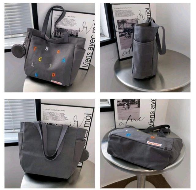 กระเป๋าสะบายไหล่ ผ้าแคนวาส รูปที่ 5