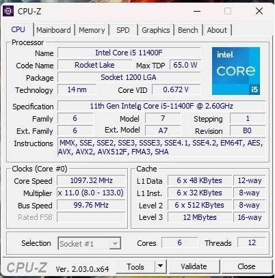 PC I5 Gen 11 MSI RX 6500 XT 4G Ram 16 SSD M.2 256 HDD 1T รูปที่ 9
