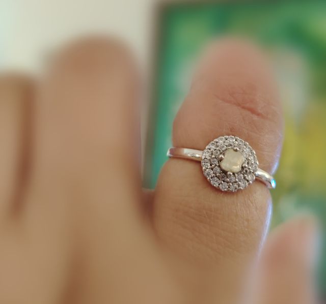 roug​h raw nature diamond
แหวนเพชรซีก​ เพชรดิบ​ -​ April​ vintage​ รูปที่ 7