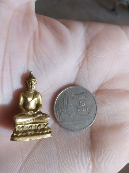 พระเนื้อกะไหล่ทองพิมพ์เล็ก(พระรูปหล่อพิมพ์พระพุทธเนื้อกะไหล่ทอง(300308)(ไม่รู้ที่มาไม่ทราบพระเกจิที่สร้าง))พระบ้านพระเครื่องรางของมงคล รูปที่ 14