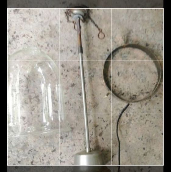 โคมไฟ​โบราณ​โป๊ะ​แก้​วก​้​ำ​น​ทองเหลือง​ รูปที่ 6