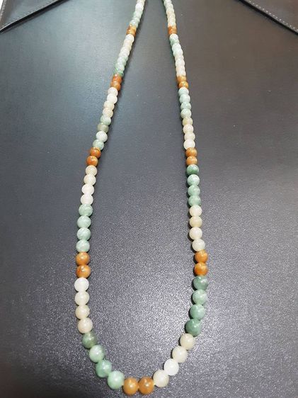 สร้อยหยกสวย25นิ้ว สวมคอห้อยพระได้ ขนาดเม็ด7มิล รูปที่ 7