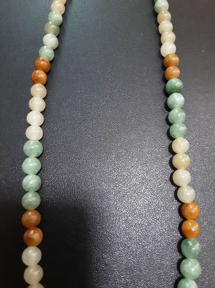 สร้อยหยกสวย25นิ้ว สวมคอห้อยพระได้ ขนาดเม็ด7มิล รูปที่ 2