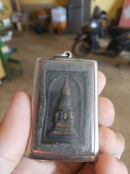 พระเนื้อว่านพิมพ์กลาง(พระหลวงปู่ทวดพิมพ์กลักไม้ขีดหลังรูปพระธาตุเจดีย์(ออกวัดดีหลวง)(จังหวัดสงขลาปี2534))พระบ้านพระเครื่องรางของมงคล รูปที่ 9